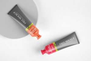 Free Oil Paint Tube Mockup