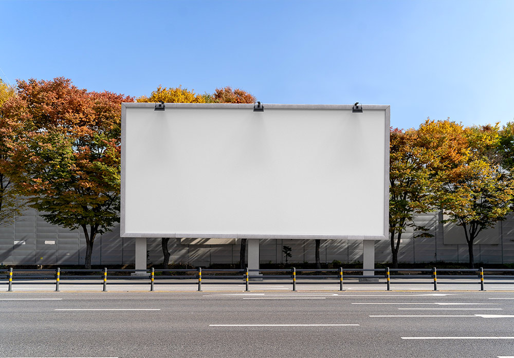 Free Roadside City Billboard Mockup - Free Mockup PSD - Pixpine