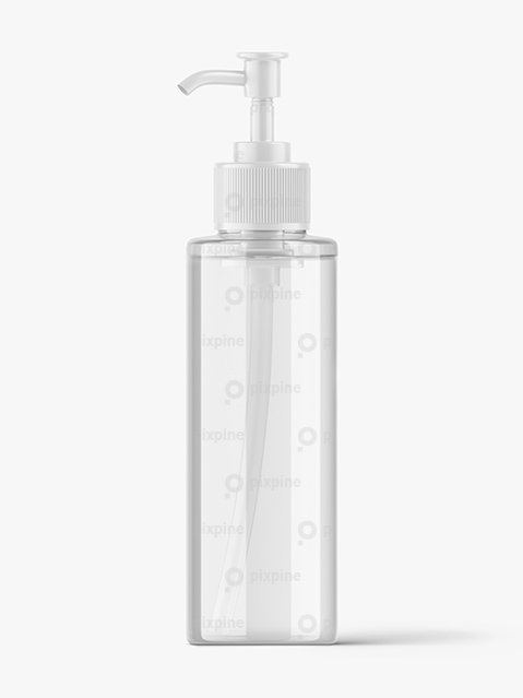 Clear Pump Bottle Mockup - Premium Mockups PSD - Pixpine.com