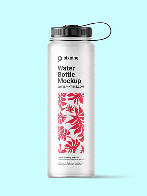 Frosted Water Bottle Mockup - Premium PSD Mockups - Pixpine